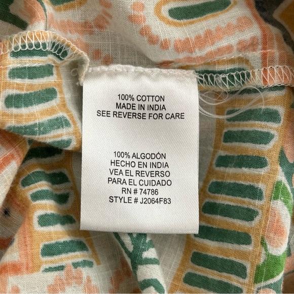 Billa77 Women's Floral and Geometric Print Women's Front Tie Top - Picture 6 of 9